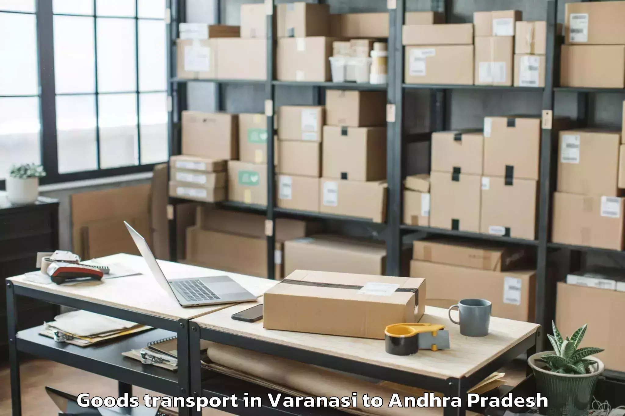 Professional Varanasi to Tada Goods Transport